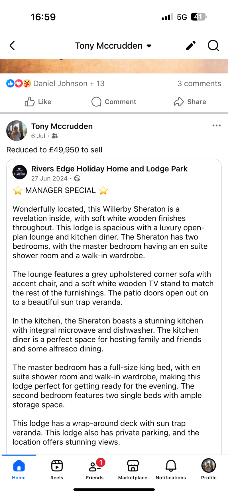 Willerby Sheraton 2017 & decking sited at Ingleton, North Yorkshire