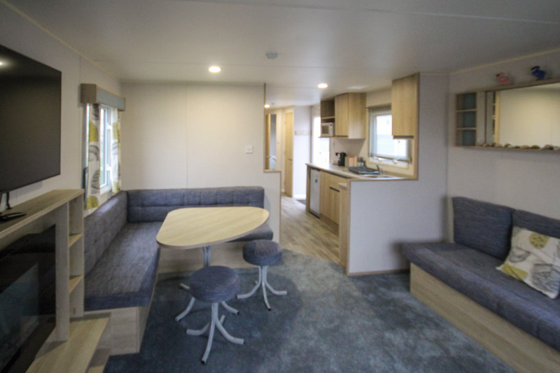 ABI New Horizon 2021 static caravan sited at Haven's Kent Coast, Allhallows. 3 bedrooms