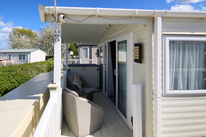 Willerby Avonmore 2019 with a covered decking at Haven's Kent Coast, Allhallows