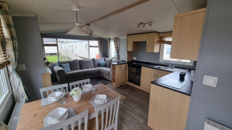 Swift Burgundy 2009 sited at Ty Gwyn Caravan Park, nr Abergele, North Wales